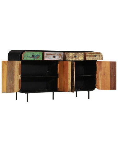 Credenza in Legno Massello di Recupero 140x35x76 cm