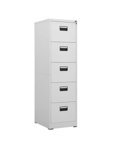 Armadio Classificatore Grigio Chiaro 46x62x164 cm in Acciaio