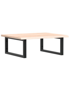 Ripiano a Parete per Lavabo in Acciaio e Massello di Rovere 2