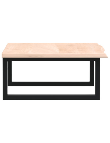 Ripiano a Parete per Lavabo in Acciaio e Massello di Rovere