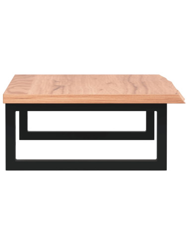 Ripiano a Parete per Lavabo in Acciaio e Massello di Rovere