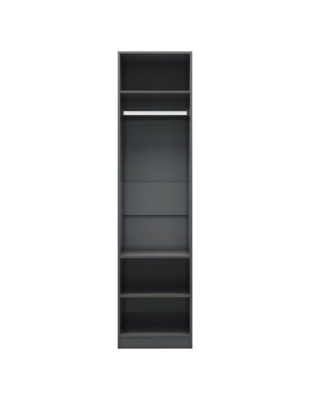 Armadio Grigio Lucido 50x50x200 cm in Legno Multistrato