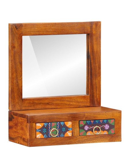 Armadietto a muro con cassetto Marrone 40 x 20 x 50 cm