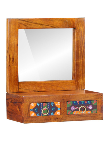 Armadietto a muro con cassetto Marrone 40 x 20 x 50 cm