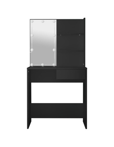 Toeletta con LED Nera 74,5x40x141 cm