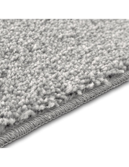 Tappeto Antiscivolo per Bagno con Taglio per Toilette Grigio