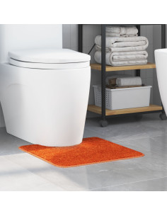 Tappeto Antiscivolo per Bagno con Taglio per Toilette Arancione