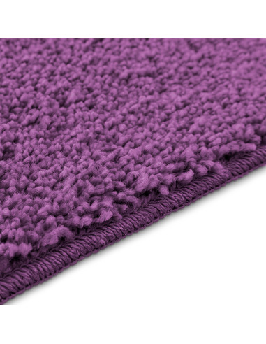 Tappeto Antiscivolo per Bagno con Taglio per Toilette Viola