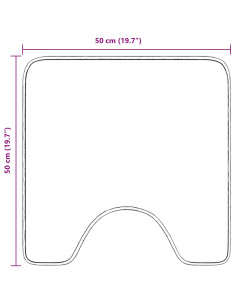 Tappeto Antiscivolo per Bagno con Taglio per Toilette Blu