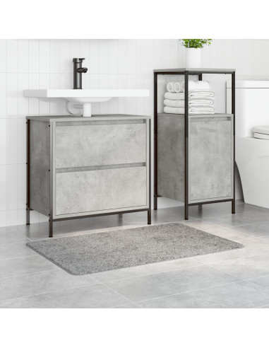 Tappetino da bagno antiscivolo Grigio 60 x 90 cm PP