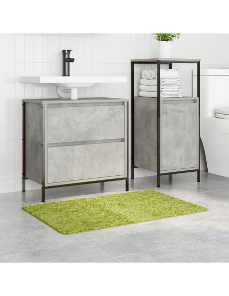 Tappetino da bagno rettangolare verde 60x90 cm in polipropilene antiscivolo