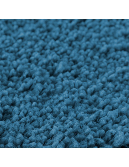 Tappetino da bagno rettangolare blu 60x90 cm polipropilene antiscivolo