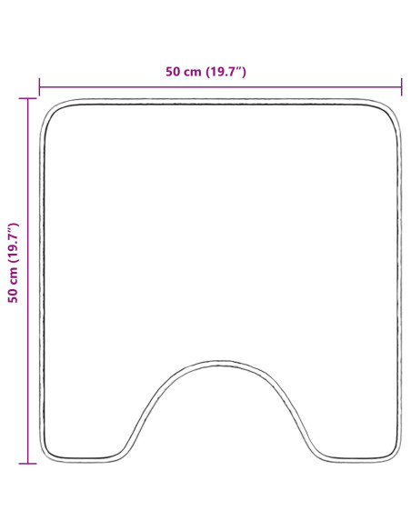 Tappeto Antiscivolo per Bagno con Taglio per Toilette
