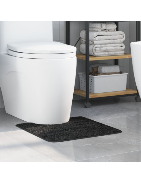 Tappetino da bagno U-Shaped Grigio Scuro 50x50 cm Polipropilene Antiscivolo