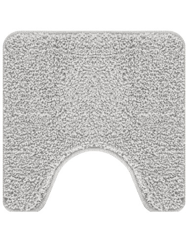 Tappeto Antiscivolo per Bagno con Taglio per Toilette Grigio