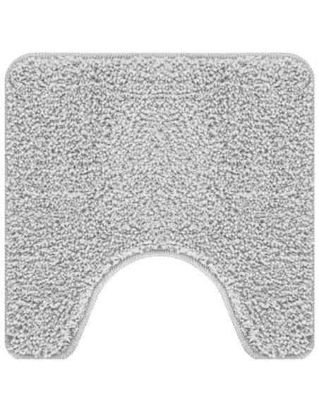 Tappeto Antiscivolo per Bagno con Taglio per Toilette Grigio