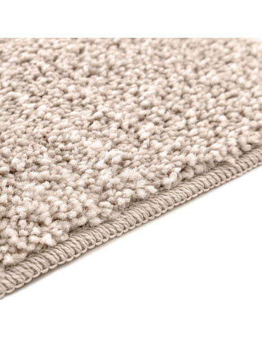 Tappeto Antiscivolo per Bagno con Taglio per Toilette Crema