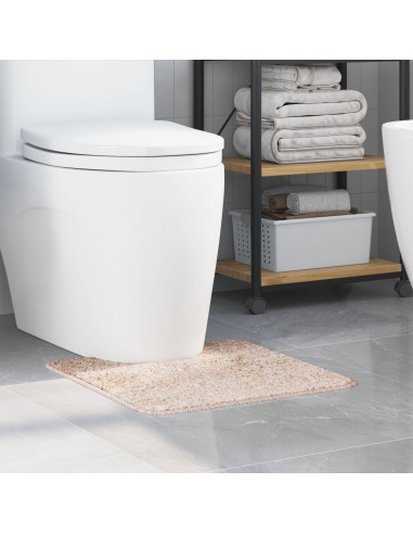 Tappeto Antiscivolo per Bagno con Taglio per Toilette Crema