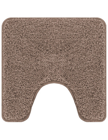 Tappeto Antiscivolo per Bagno con Taglio per Toilette Marrone
