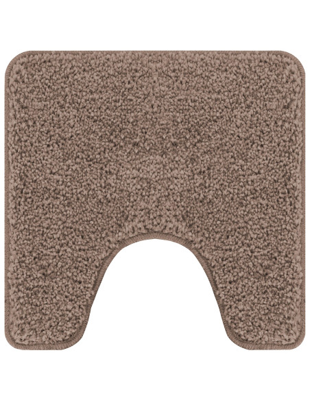 Tappeto Antiscivolo per Bagno con Taglio per Toilette Marrone