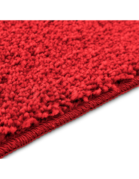 Tappeto Antiscivolo per Bagno con Taglio per Toilette Rosso