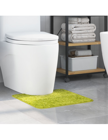 Tappeto Antiscivolo per Bagno con Taglio per Toilette Verde