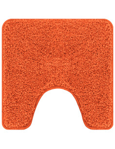 Tappeto Antiscivolo per Bagno con Taglio per Toilette Arancione 2