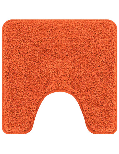 Tappeto Antiscivolo per Bagno con Taglio per Toilette Arancione