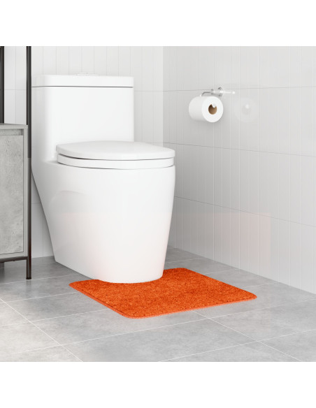 Tappeto Antiscivolo per Bagno con Taglio per Toilette Arancione