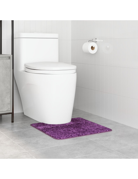 Tappeto Antiscivolo per Bagno con Taglio per Toilette Viola