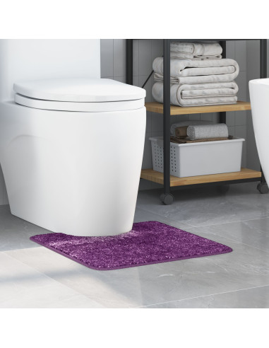 Tappeto Antiscivolo per Bagno con Taglio per Toilette Viola
