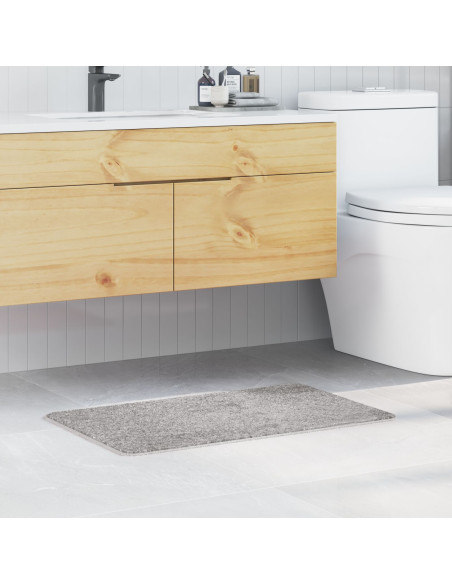 Tappetino da Bagno Rettangolare Grigio 50x80 cm in Polipropilene Antiscivolo