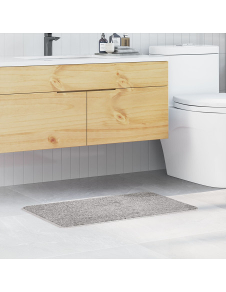 Tappetino da Bagno Rettangolare Grigio 50x80 cm in Polipropilene Antiscivolo