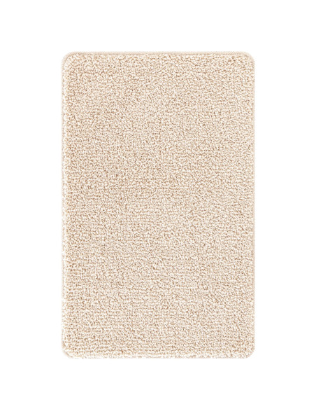 Tappetino da bagno rettangolare crema 50x80 cm in polipropilene antiscivolo