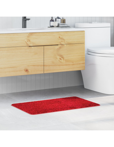 Tappetino da bagno rettangolare rosso 50x80 cm in polipropilene antiscivolo