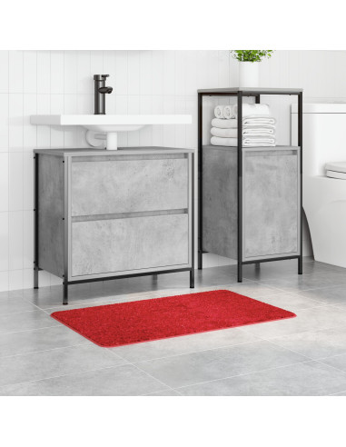Tappetino da bagno antiscivolo Rosso 50 x 80 cm PP