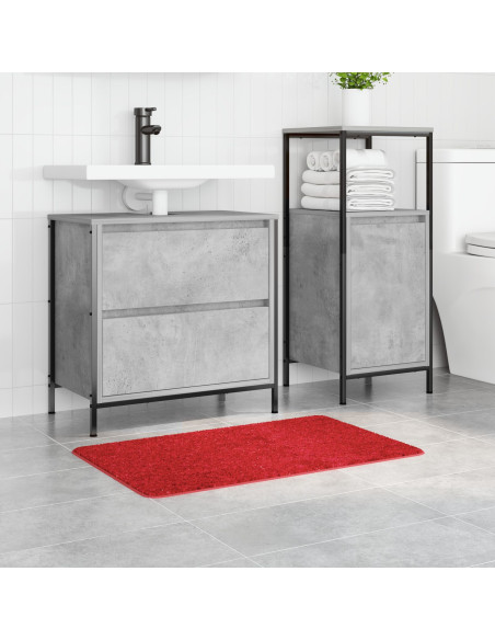 Tappetino da bagno rettangolare rosso 50x80 cm in polipropilene antiscivolo