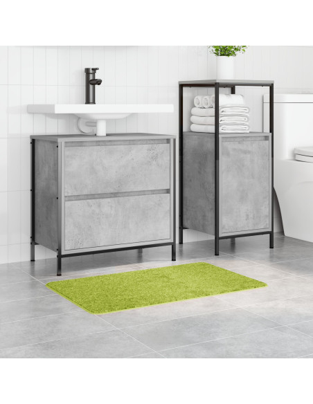 Tappetino da bagno rettangolare verde 50x80 cm in polipropilene antiscivolo