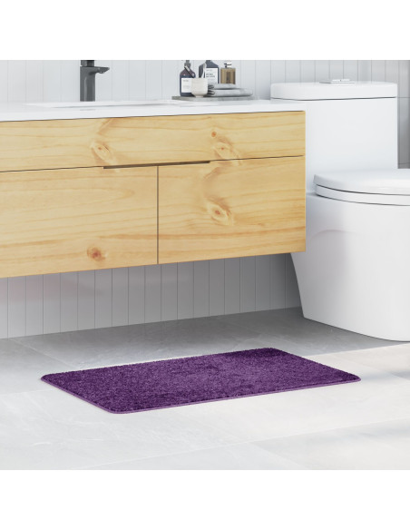 Tappetino da bagno rettangolare viola 50x80 cm in polipropilene antiscivolo