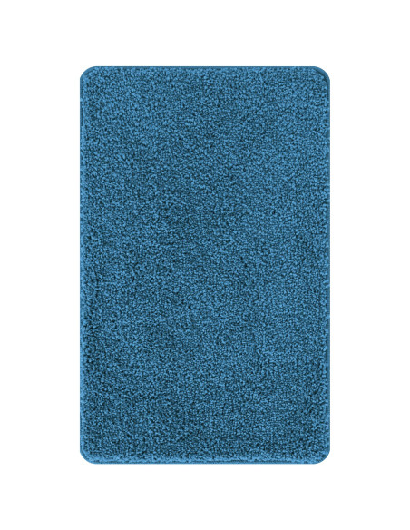 Tappetino da bagno rettangolare blu 50x80 cm in polipropilene antiscivolo