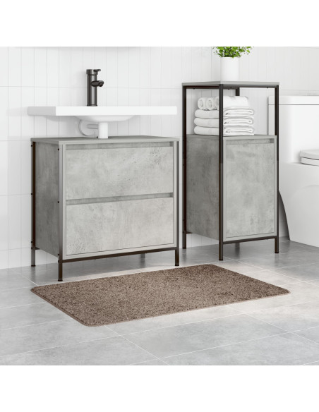 Tappetino da bagno rettangolare marrone 60x90 cm in polipropilene antiscivolo