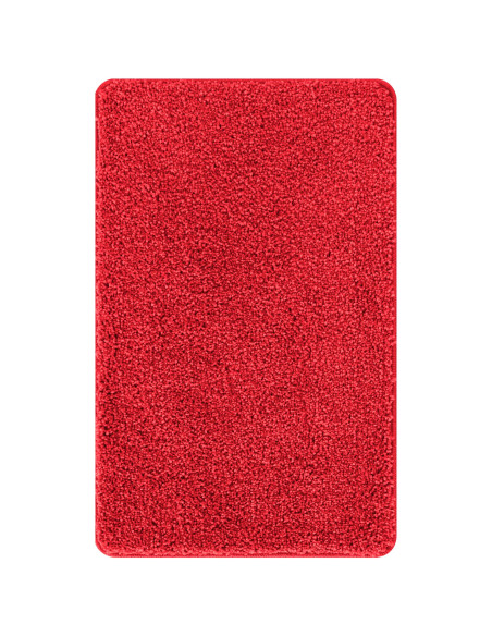 Tappetino da Bagno Rettangolare Rosso 60x90 cm in Polipropilene Antiscivolo