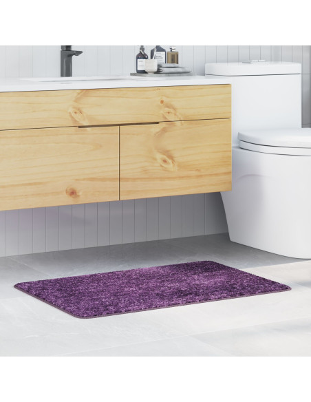 Tappetino da bagno rettangolare viola 60x90 cm in polipropilene antiscivolo