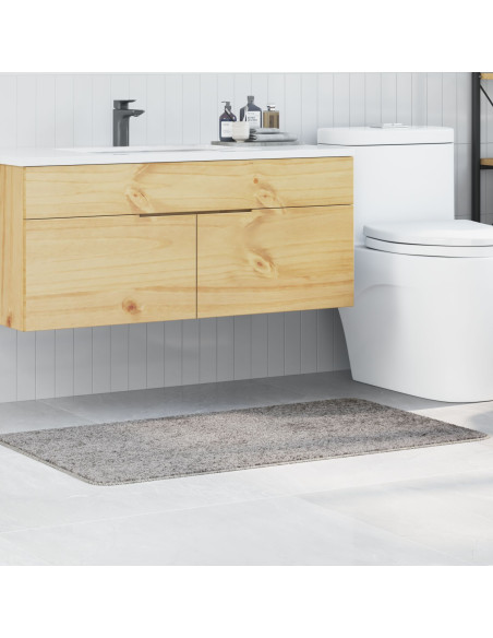 Tappetino da bagno rettangolare grigio 70x120 cm in polipropilene antiscivolo