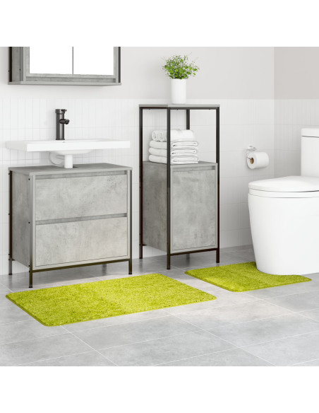 Set di 2 tappetini da bagno  Verde in polipropilene antiscivolo