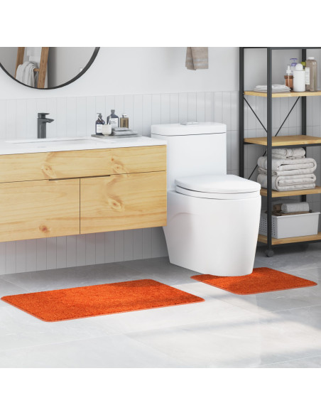 Set di 2 tappetini da bagno  Arancione in Polipropilene Antiscivolo
