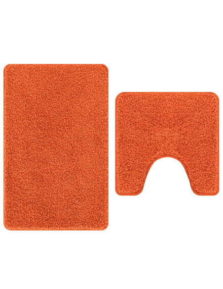 Set di tappetini antiscivolo per il bagno 2 pcs Arancione PP