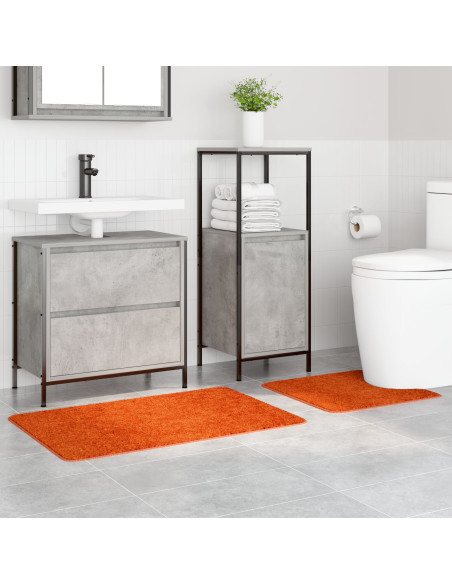 Set di 2 tappetini da bagno  Arancione in Polipropilene Antiscivolo