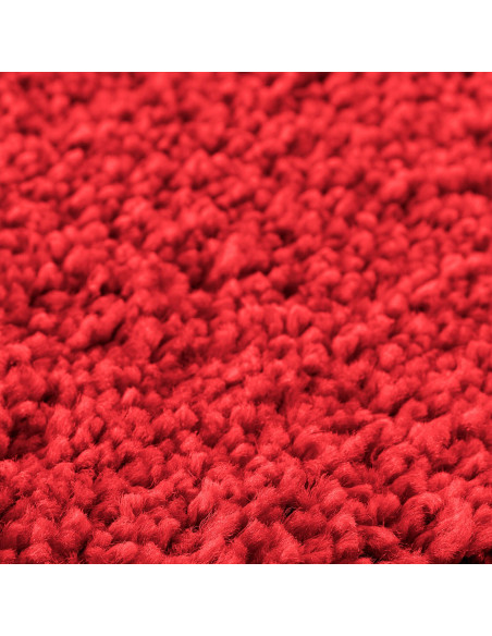 Set di tappetini antiscivolo per il bagno 3 pcs Rosso PP