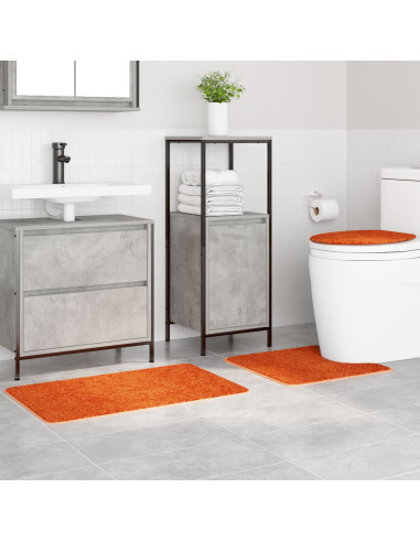 Set di tappetini antiscivolo per il bagno 3 pcs Arancione PP